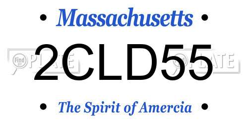 2CLD55 Massachusetts License Plate
