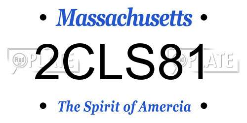 2CLS81 Massachusetts License Plate