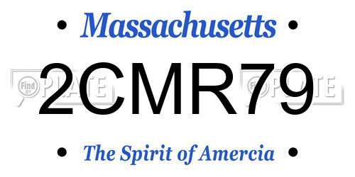 2CMR79 Massachusetts License Plate