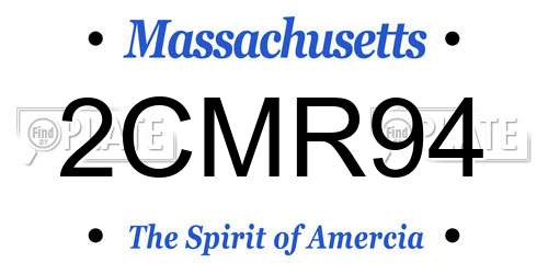 2CMR94 Massachusetts License Plate