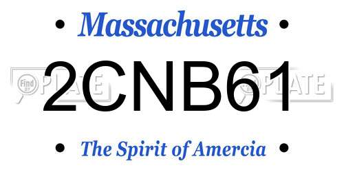 2CNB61 Massachusetts License Plate