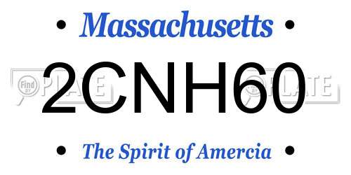 2CNH60 Massachusetts License Plate