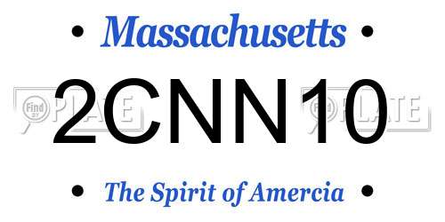 2CNN10 Massachusetts License Plate