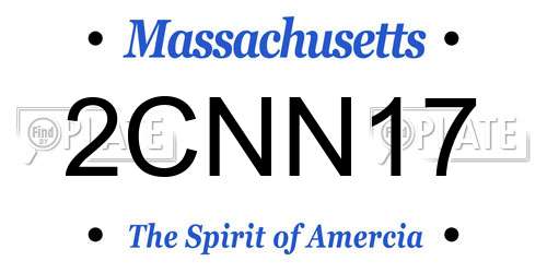 2CNN17 Massachusetts License Plate