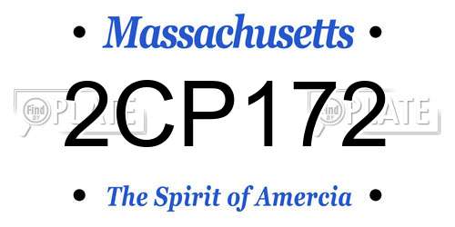 2CP172 Massachusetts License Plate