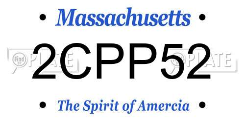 2CPP52 Massachusetts License Plate