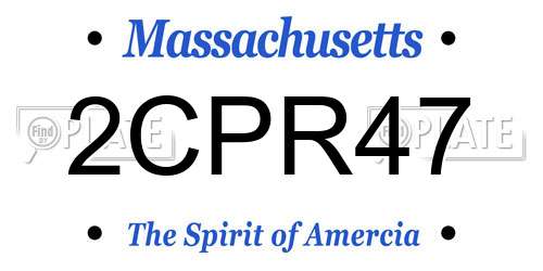 2CPR47 Massachusetts License Plate