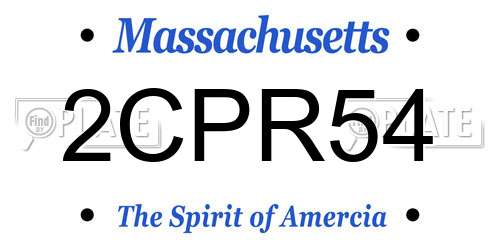 2CPR54 Massachusetts License Plate
