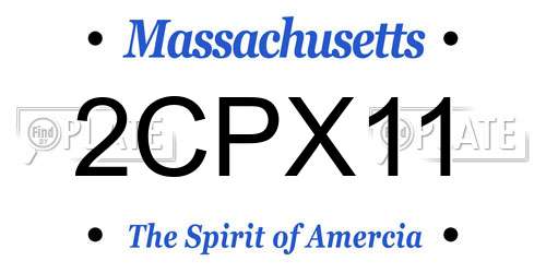 2CPX11 Massachusetts License Plate