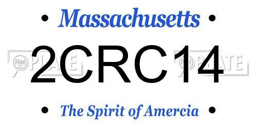 2CRC14 Massachusetts License Plate
