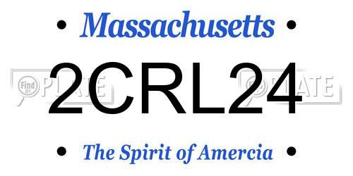 2CRL24 Massachusetts License Plate