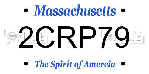 2CRP79 Massachusetts License Plate