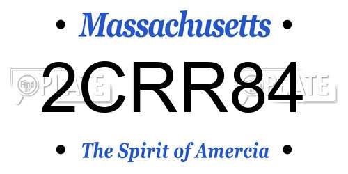 2CRR84 Massachusetts License Plate