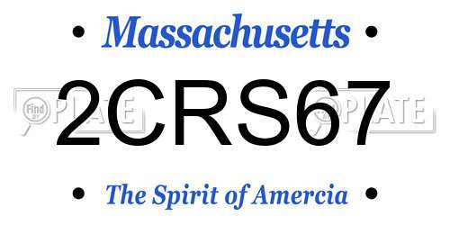 2CRS67 Massachusetts License Plate