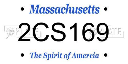2CS169 Massachusetts License Plate