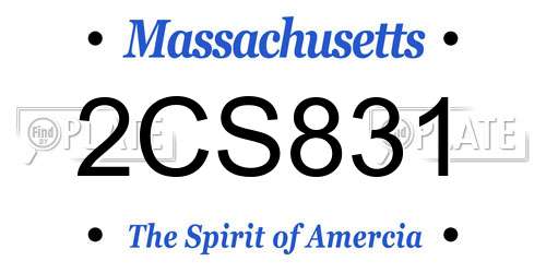 2CS831 Massachusetts License Plate