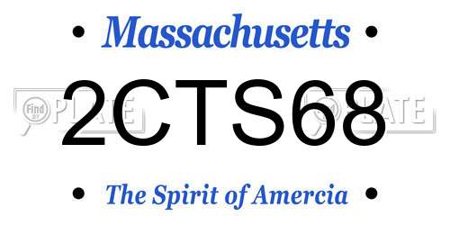 2CTS68 Massachusetts License Plate