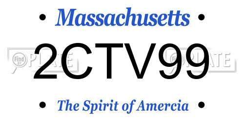 2CTV99 Massachusetts License Plate