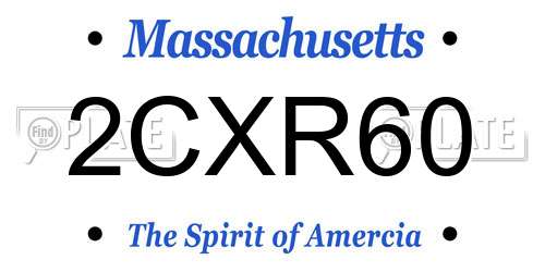 2CXR60 Massachusetts License Plate