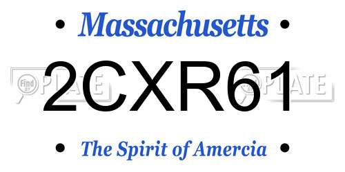 2CXR61 Massachusetts License Plate