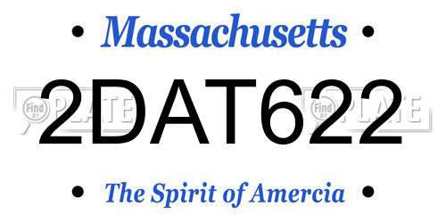 2DAT622 Massachusetts License Plate