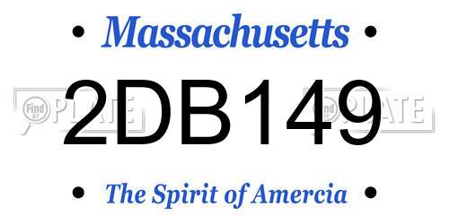 2DB149 Massachusetts License Plate