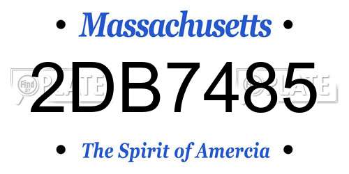 2DB7485 Massachusetts License Plate