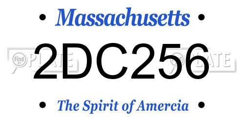 2DC256 Massachusetts License Plate
