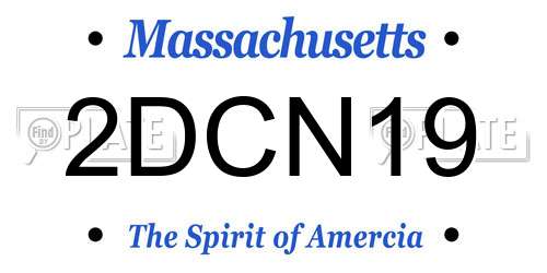 2DCN19 Massachusetts License Plate