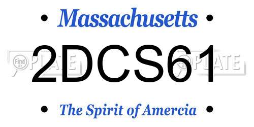 2DCS61 Massachusetts License Plate
