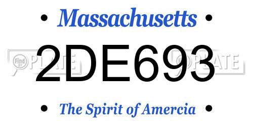 2DE693 Massachusetts License Plate