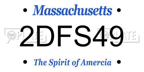 2DFS49 Massachusetts License Plate