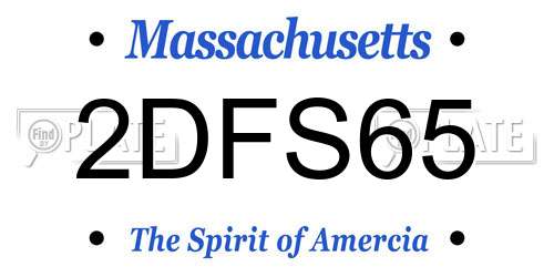 2DFS65 Massachusetts License Plate