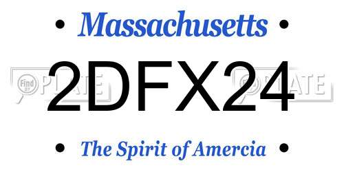 2DFX24 Massachusetts License Plate
