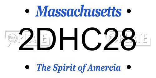 2DHC28 Massachusetts License Plate