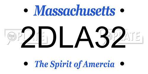 2DLA32 Massachusetts License Plate