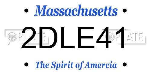 2DLE41 Massachusetts License Plate