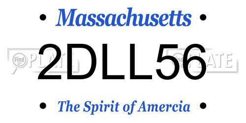2DLL56 Massachusetts License Plate