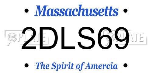 2DLS69 Massachusetts License Plate