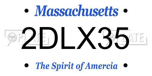 2DLX35 Massachusetts License Plate