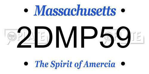 2DMP59 Massachusetts License Plate