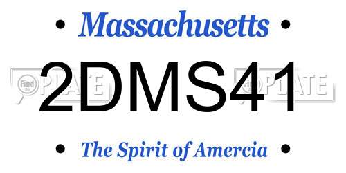 2DMS41 Massachusetts License Plate