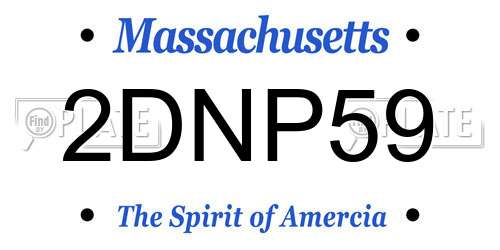 2DNP59 Massachusetts License Plate