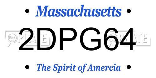 2DPG64 Massachusetts License Plate