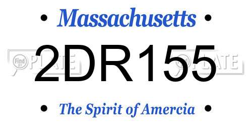 2DR155 Massachusetts License Plate