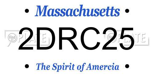 2DRC25 Massachusetts License Plate