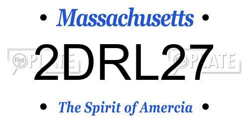 2DRL27 Massachusetts License Plate