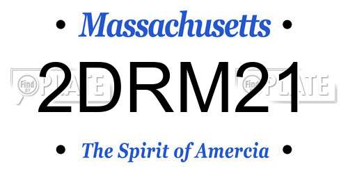 2DRM21 Massachusetts License Plate