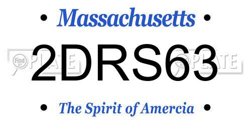 2DRS63 Massachusetts License Plate