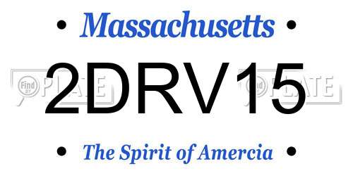 2DRV15 Massachusetts License Plate